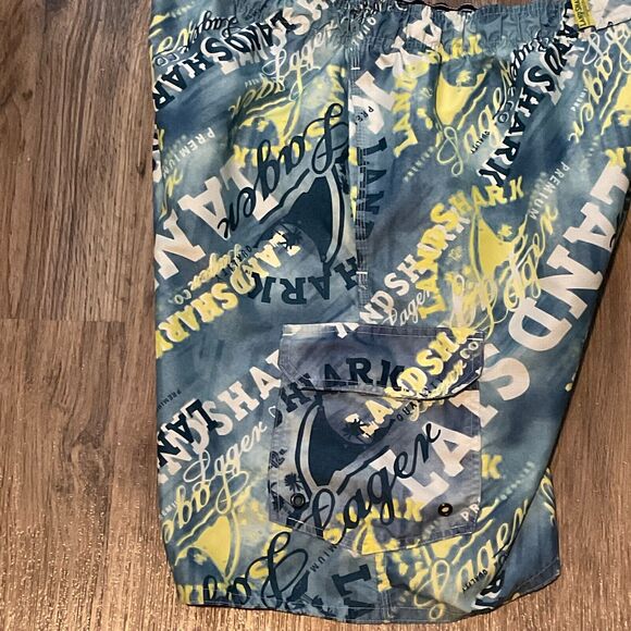 Landshark Premium Lager Co Swim Trunks Board Shorts Mens Size XL / 36 - Picture 3 of 4